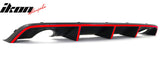 2012-2014 Dodge Charger OE Style Rear Diffuser w/ Red Reflective Tape