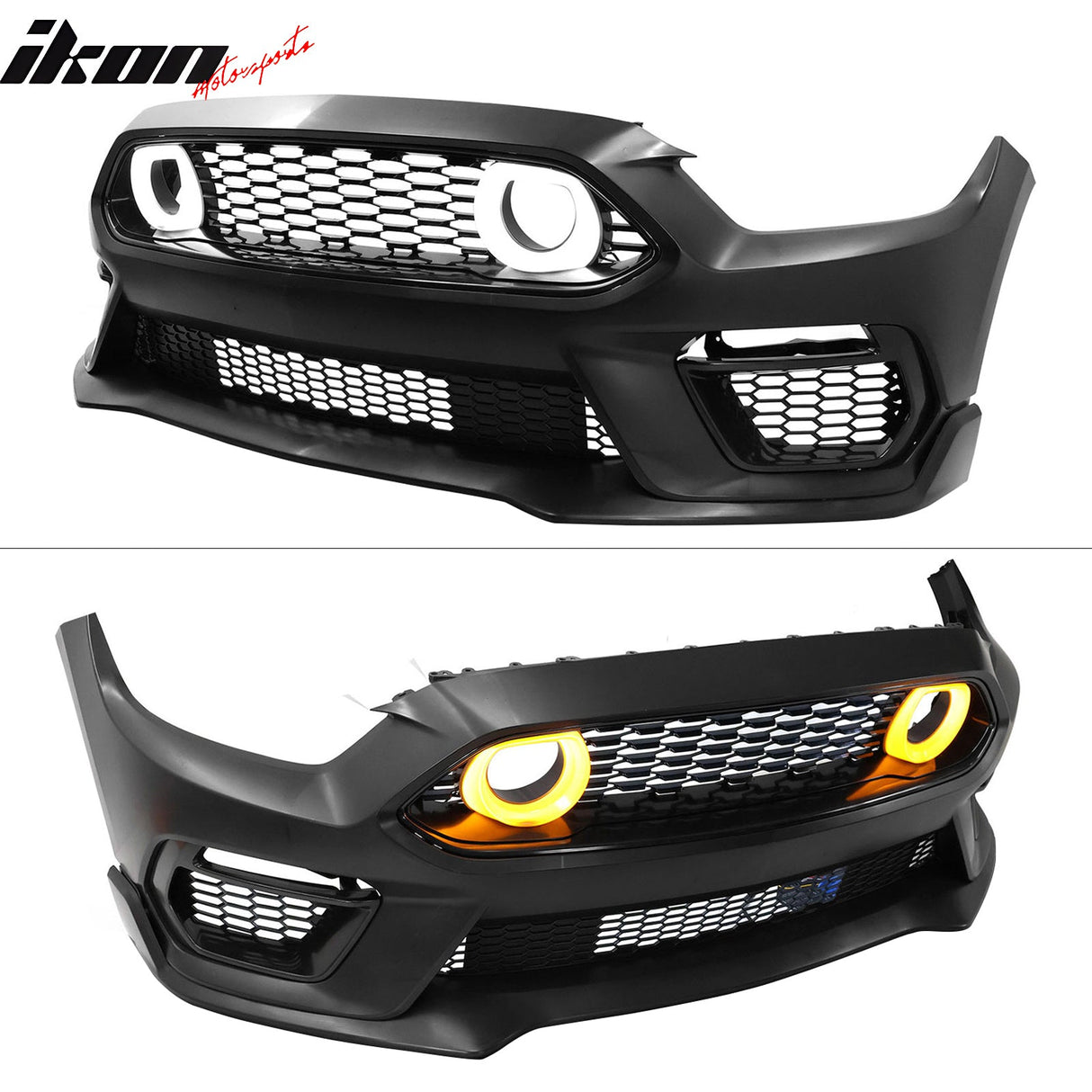 2015-2017 Ford Mustang Front Bumper Cover W/ Chin Lip LED Grille