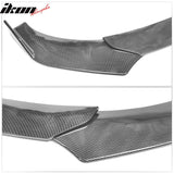 Honda Civic 62"-66" 3PCS A Style Black Front Lip with Strut Rods