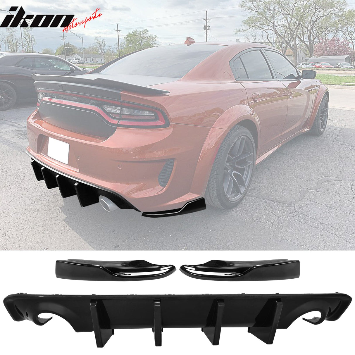 2020-2023 Dodge Charger IKON Rear Diffuser Apron Spat PP