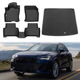 2019-2024 Audi Q3 3D Molded Black All Weather Floor Mats Trunk Mat TPE