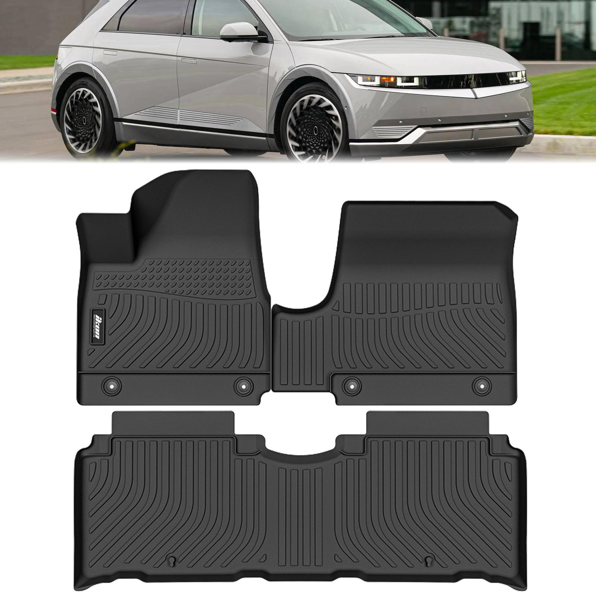 3D Molded Black Floor Mats + Trunk Mat for Hyundai Ioniq 5 2022-2024 TPE