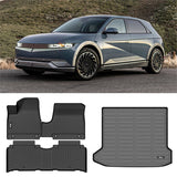 3D Molded Black Floor Mats + Trunk Mat for Hyundai Ioniq 5 2022-2024 TPE