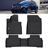2022-2024 Hyundai Tucson Hybrid 3D Black Floor Mats + Trunk Mat TPE