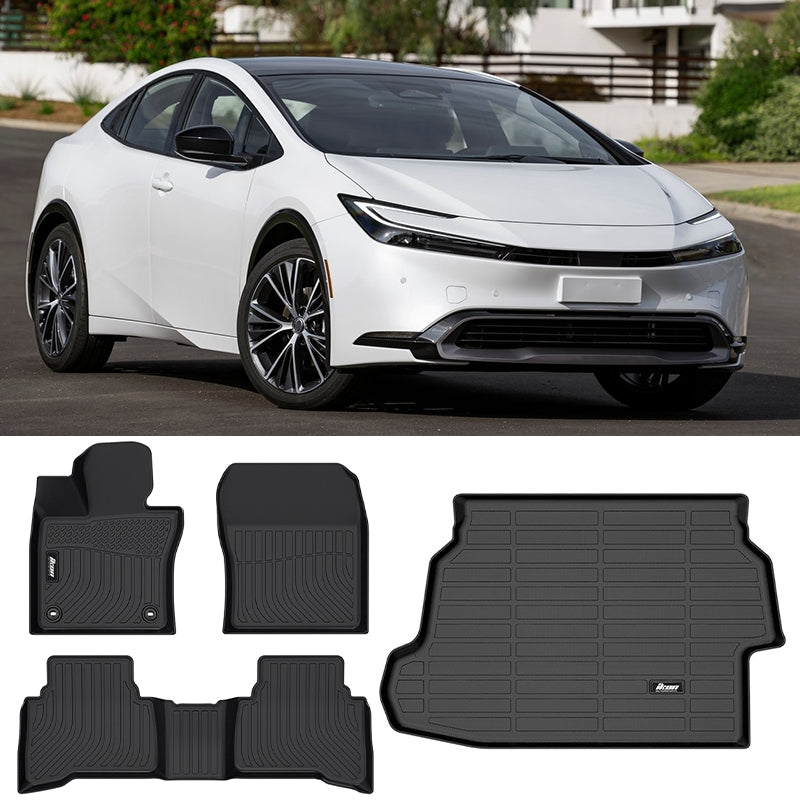 2023-2024 Toyota Prius All Weather 3D Floor Mats Liner TPE + Trunk Mat