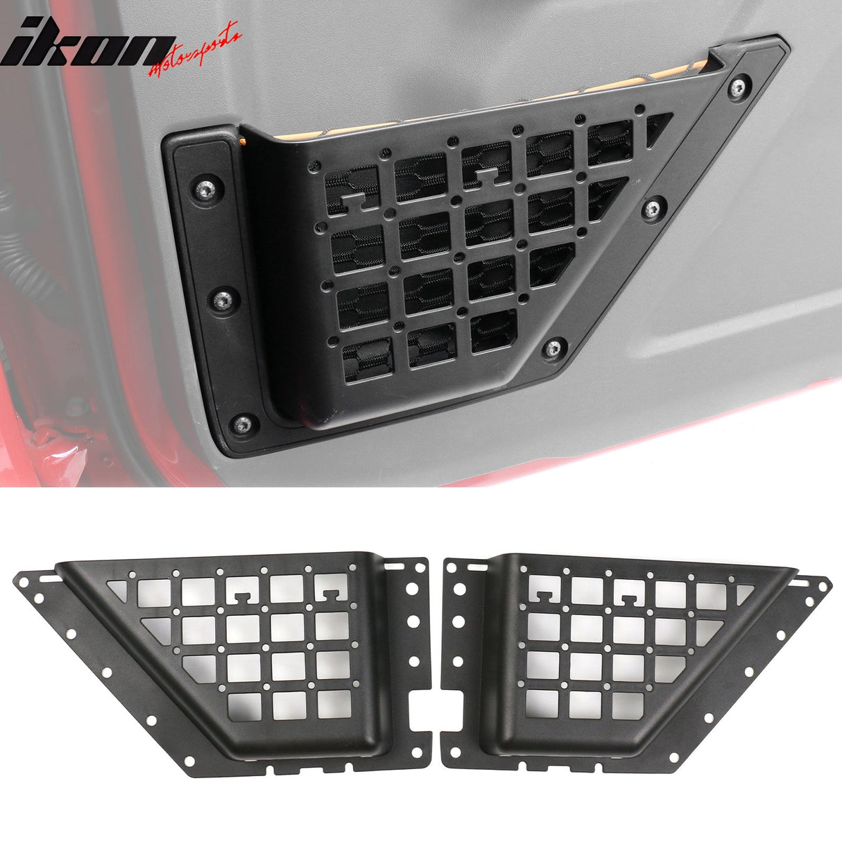 2021-2025 Ford Bronco 4-Door Black Door Storage Pocket Box ABS 4PCS