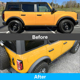 2021-2025 Ford Bronco 4 Door Black Rock Rail Side Step Tungsten Steel