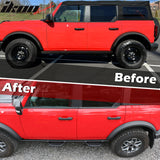 2021-2025 Ford Bronco 4 Door Black Rock Rail Side Step Tungsten Steel