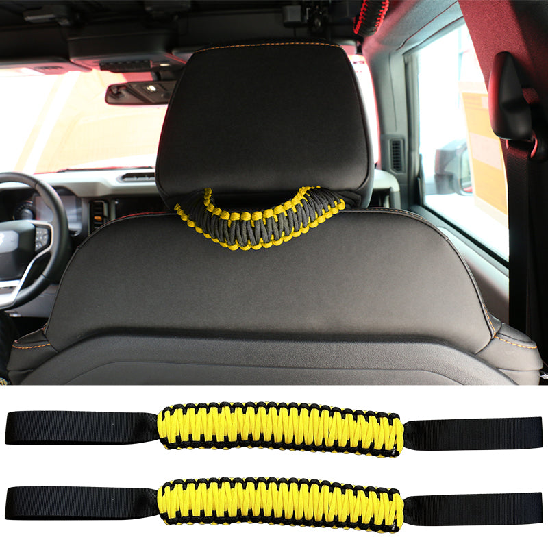 2021-2025 Ford Bronco Headrest Handles Roll Bar Grab Nylon 2PCS