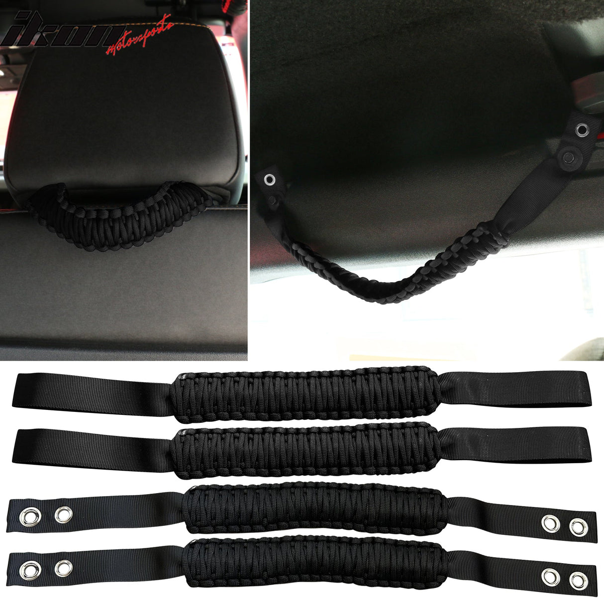 2021-2025 Ford Bronco Headrest Handle + Roll Bar Grab Nylon 4PCS