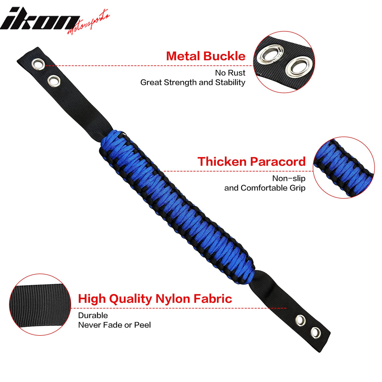 2021-2025 Ford Bronco 2/4Dr 4PCS Nylon Roll Bar Grab Handles Grip