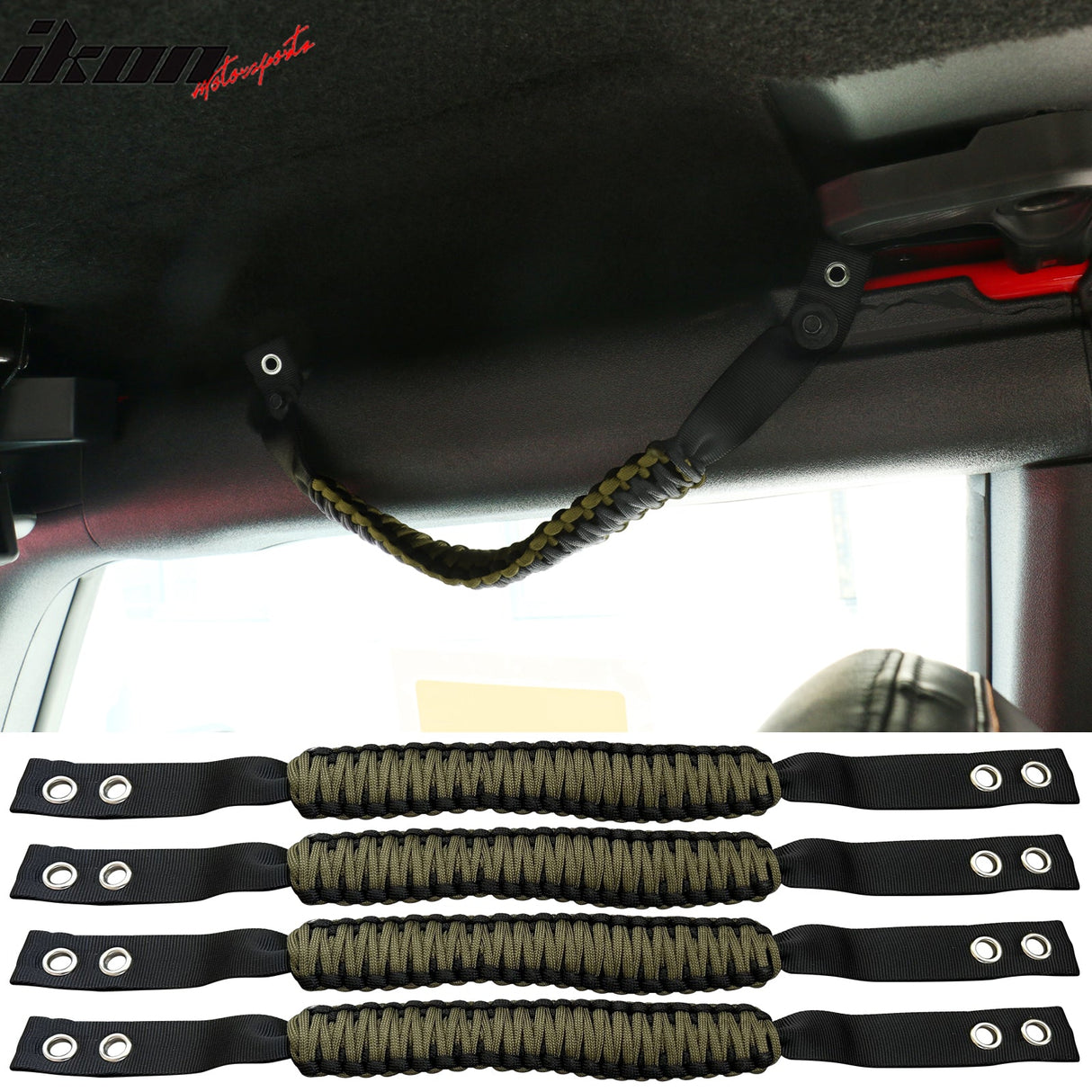 2021-2025 Ford Bronco 2/4Dr 4PCS Nylon Roll Bar Grab Handles Grip