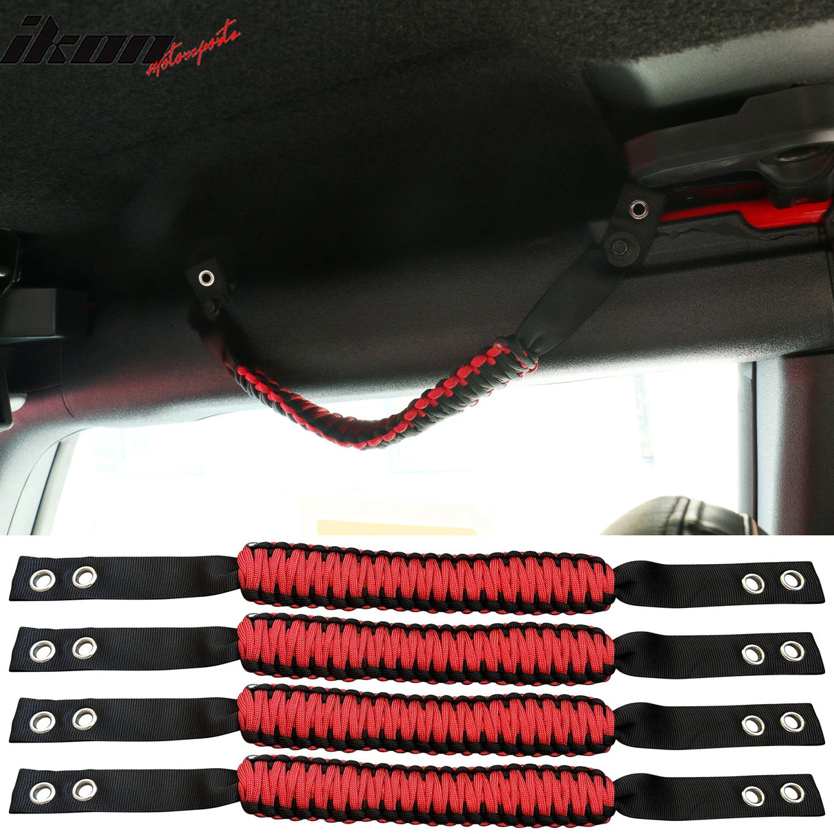 2021-2025 Ford Bronco 2/4Dr 4PCS Nylon Roll Bar Grab Handles Grip