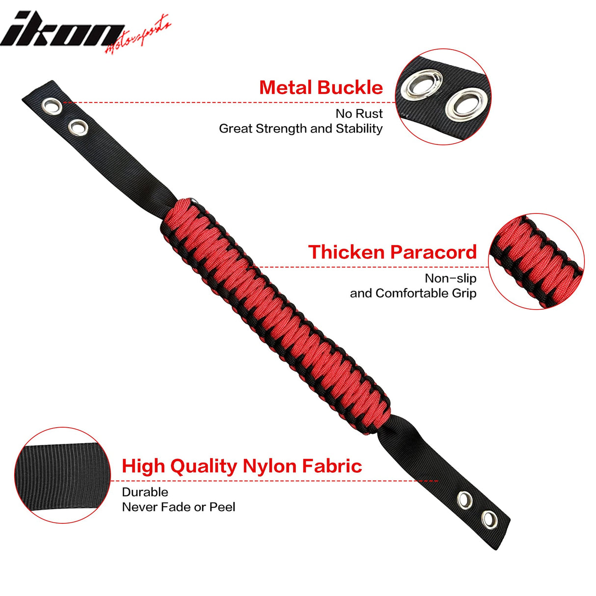 2021-2025 Ford Bronco 2/4Dr 4PCS Nylon Roll Bar Grab Handles Grip