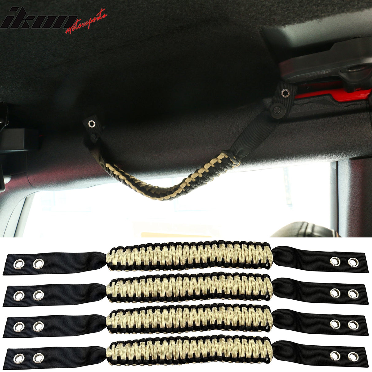 2021-2025 Ford Bronco 2/4Dr 4PCS Nylon Roll Bar Grab Handles Grip