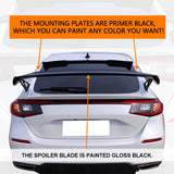 2022-2024 Honda Civic Type R Gloss Trunk Spoiler Mounting Plate ABS