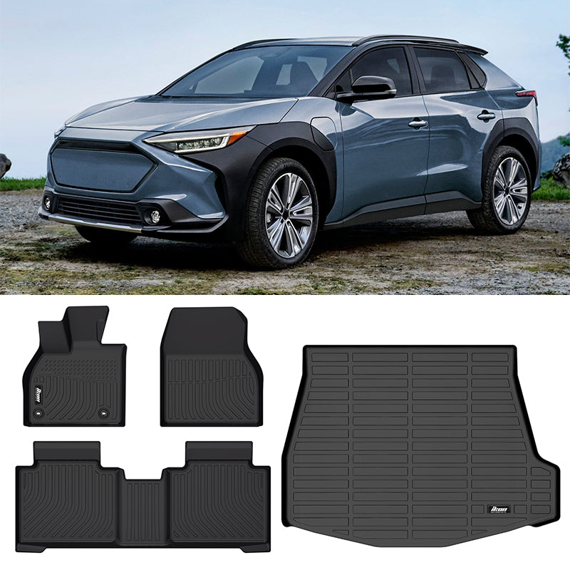 Floor Mats + Trunk Mat for 2023-2026 Subaru Solterra & Toyota bZ4X & 2026 bZ TPE 3D