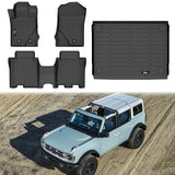 2021-2025 Ford Bronco 4DR All Weather TPE 3D Floor Mat 3PC + Trunk Mat