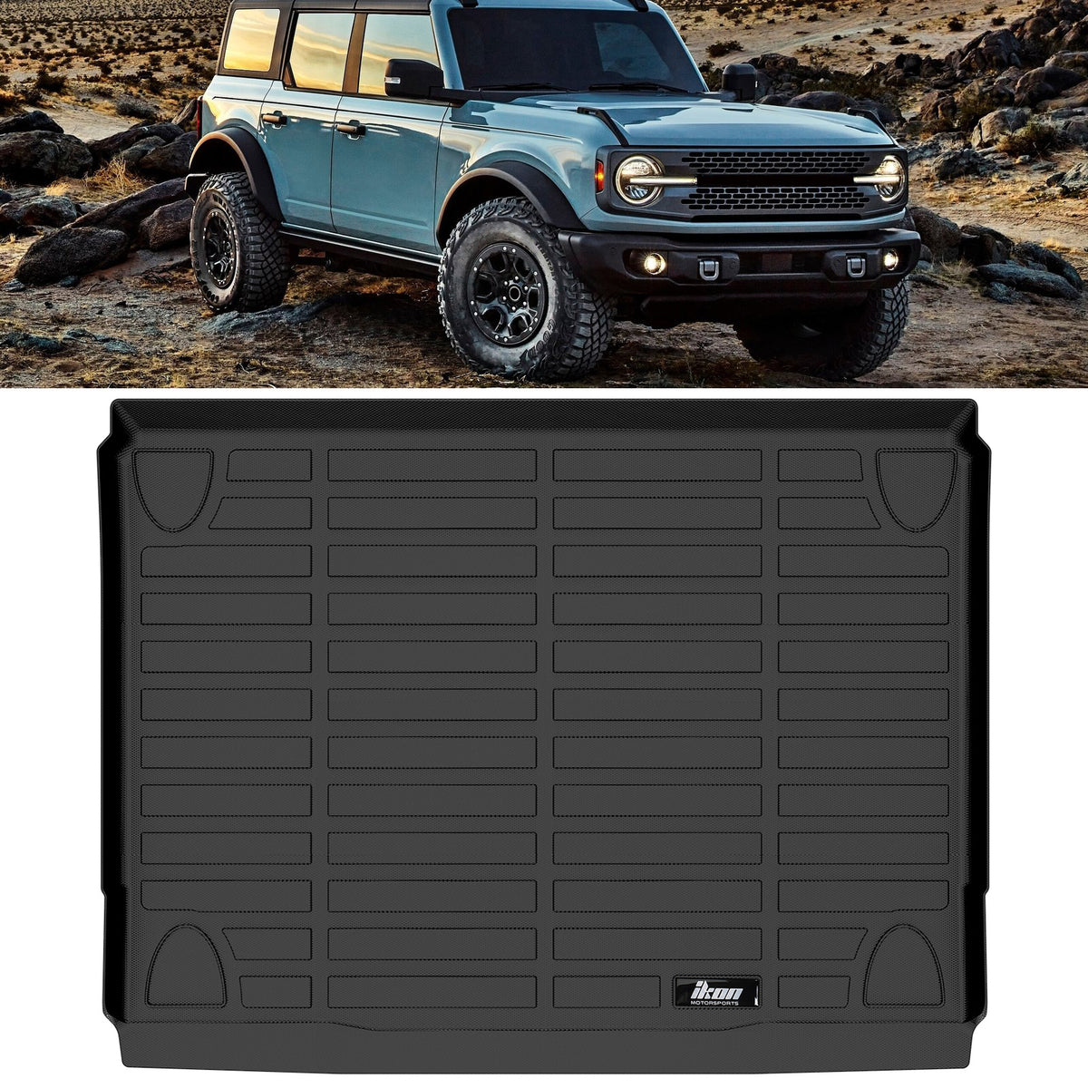 2021-2025 Ford Bronco 4DR All Weather TPE 3D Floor Mat 3PC + Trunk Mat