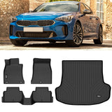 2018-2023 Kia Stinger RWD All Weather TPE 3D Floor Mats + Trunk Mat