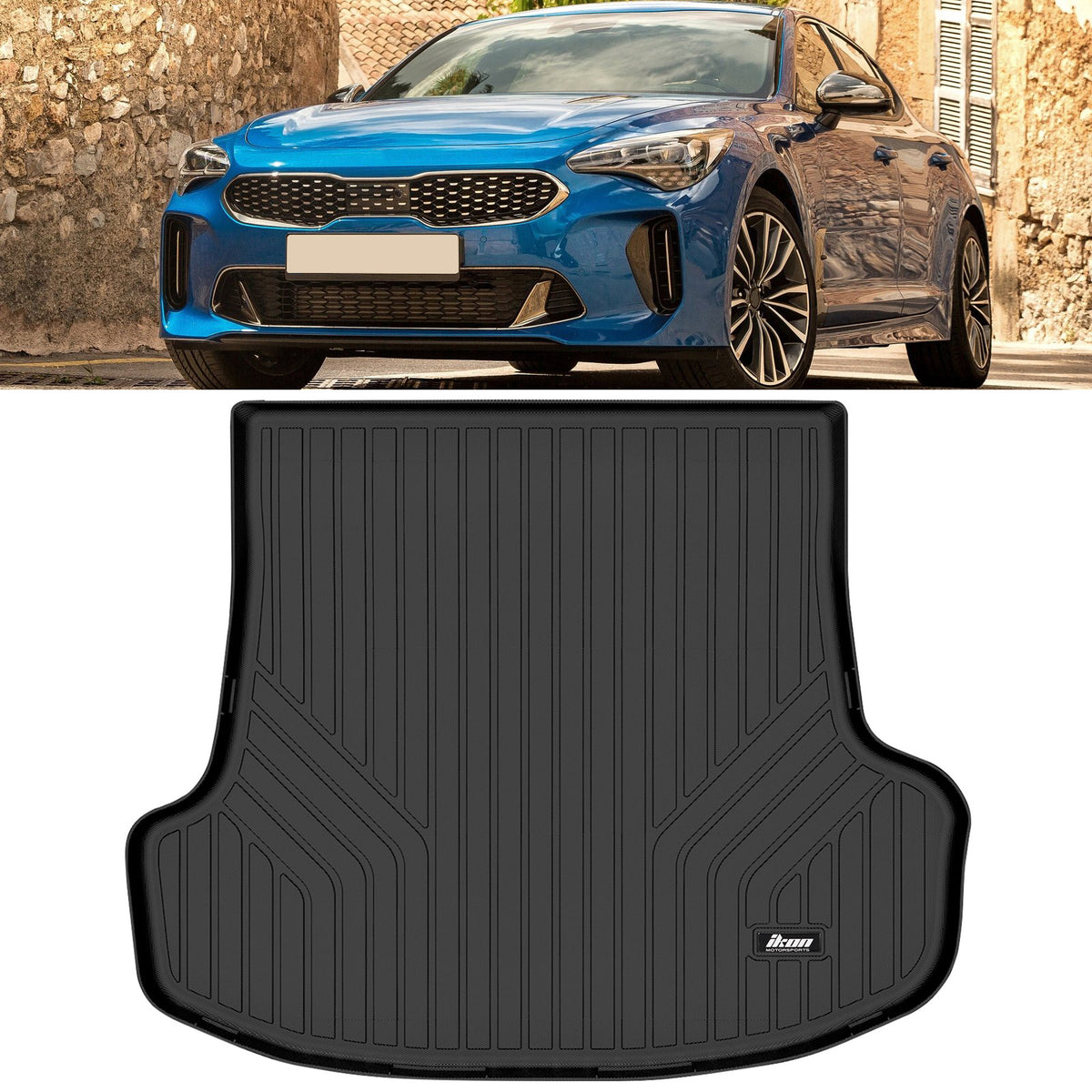 3D Floor Mats + Trunk Mat for Kia Stinger AWD 2018-2023 All Weather TPE
