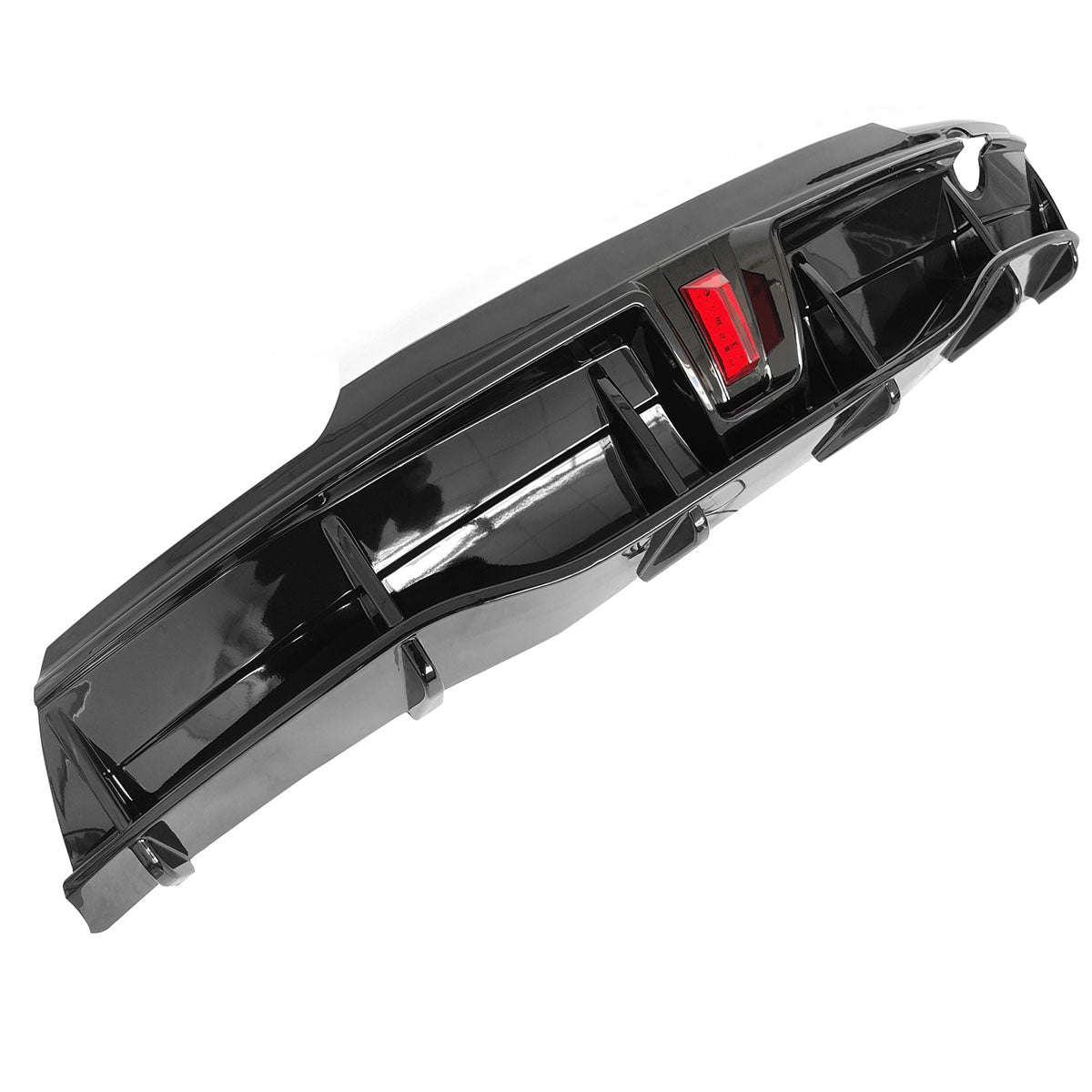 Rear Bumper Lip W/ Rear Aprons for Tesla Y 2020-2025 IKON Gloss Black PP
