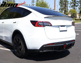 2020-2024 Tesla Y IKON Carbon Fiber Print Rear Lip W/ RearÂ Aprons PP