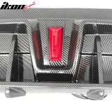 2020-2024 Tesla Y IKON Carbon Fiber Print Rear Lip W/ RearÂ Aprons PP