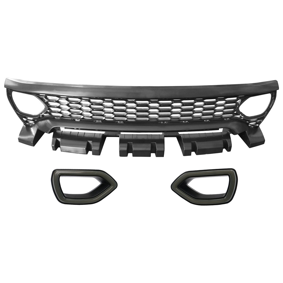 2020-2023 Dodge Charger SRT Widebody Style Smoke LED Mesh Grille ABS