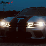 2020-2023 Dodge Charger SRT Widebody Style Smoke LED Mesh Grille ABS