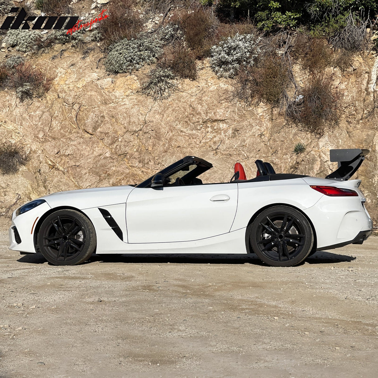 Universal 57'' GT Trunk Spoiler V1 Brackets V4A Legs + Side Plates ABS