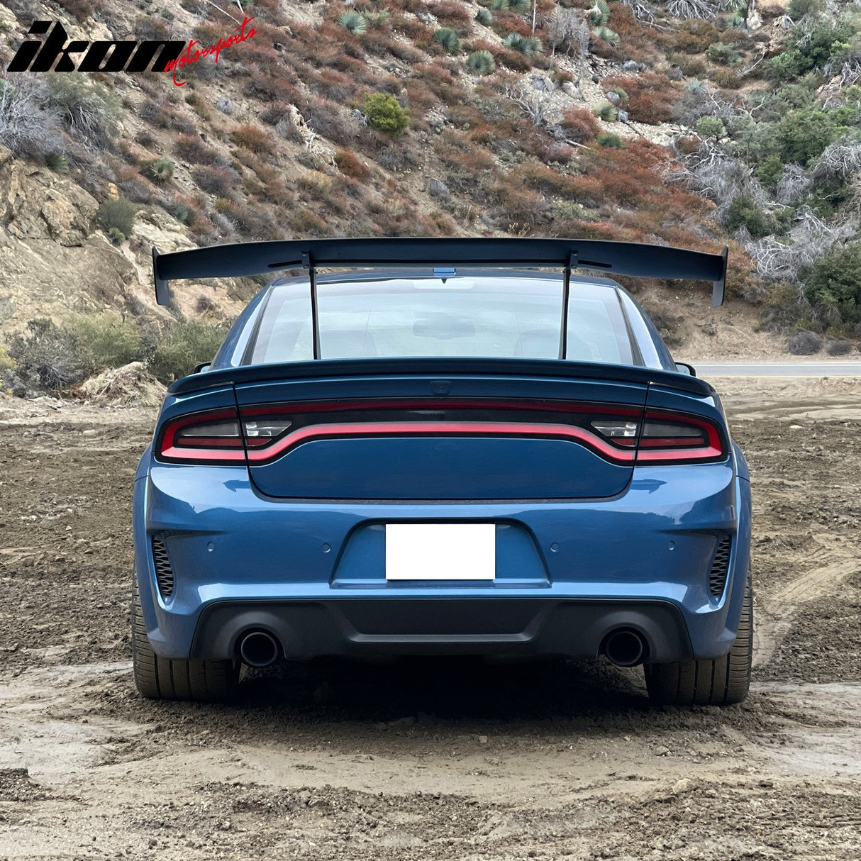 Universal 57'' GT Trunk Spoiler V1 Brackets V4B Legs + V4D Plates ABS