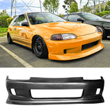 Front Bumper Cover W/ Lip For 1992-1995 Honda Civic Whitecrow WC Style
