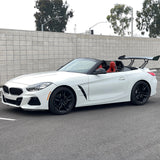56"Inch GT Style Trunk Spoiler V1 Side Plates V3 Legs 3D Carbon Fiber