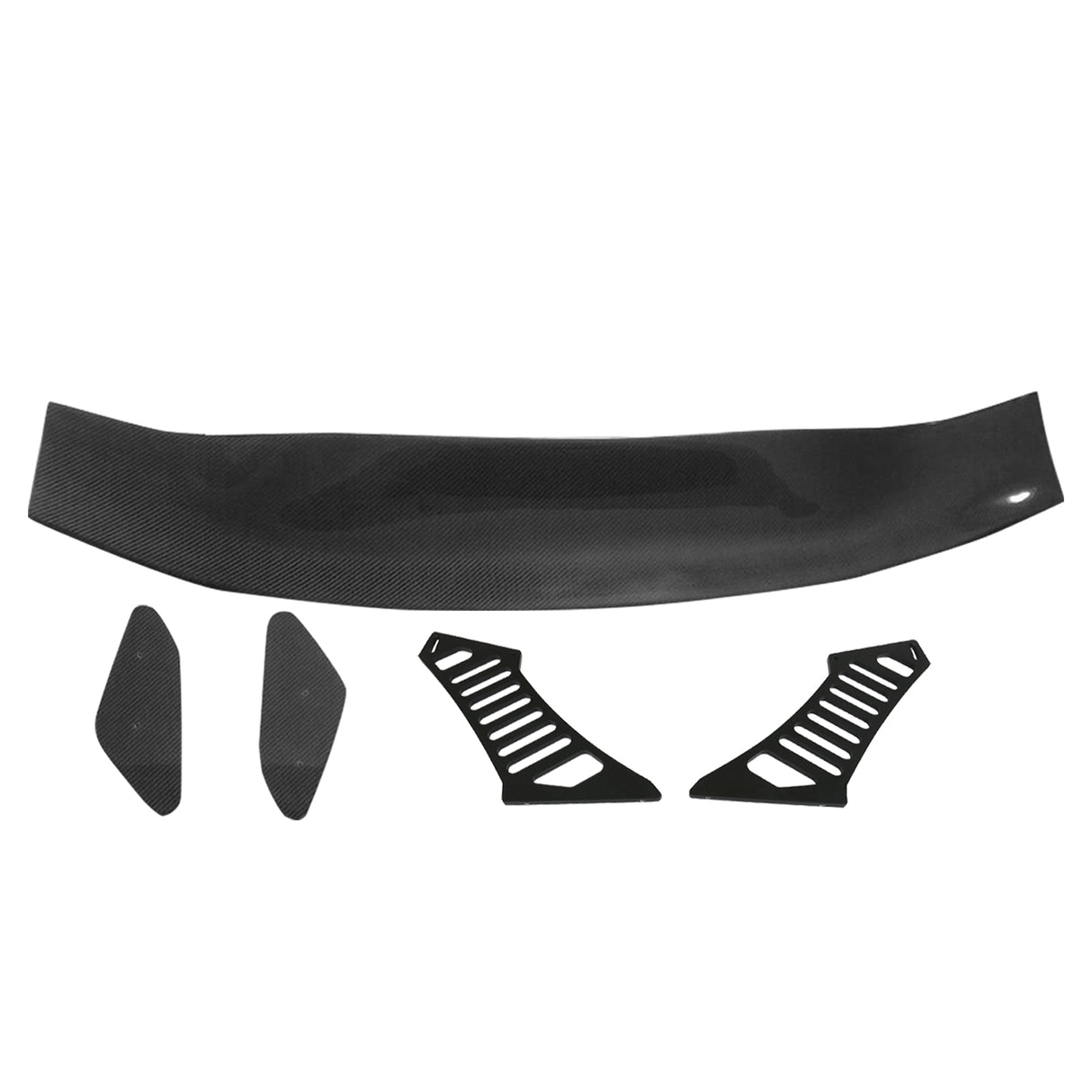 56"Inch GT Style Trunk Spoiler V1 Side Plates V3 Legs 3D Carbon Fiber
