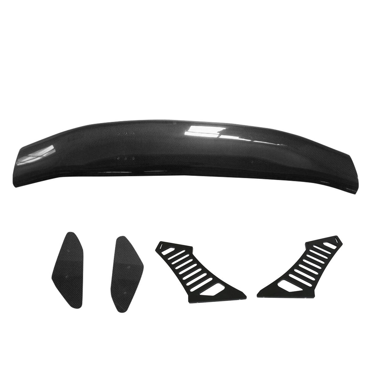 56"Inch GT Style Trunk Spoiler V1 Side Plates V3 Legs 3D Carbon Fiber