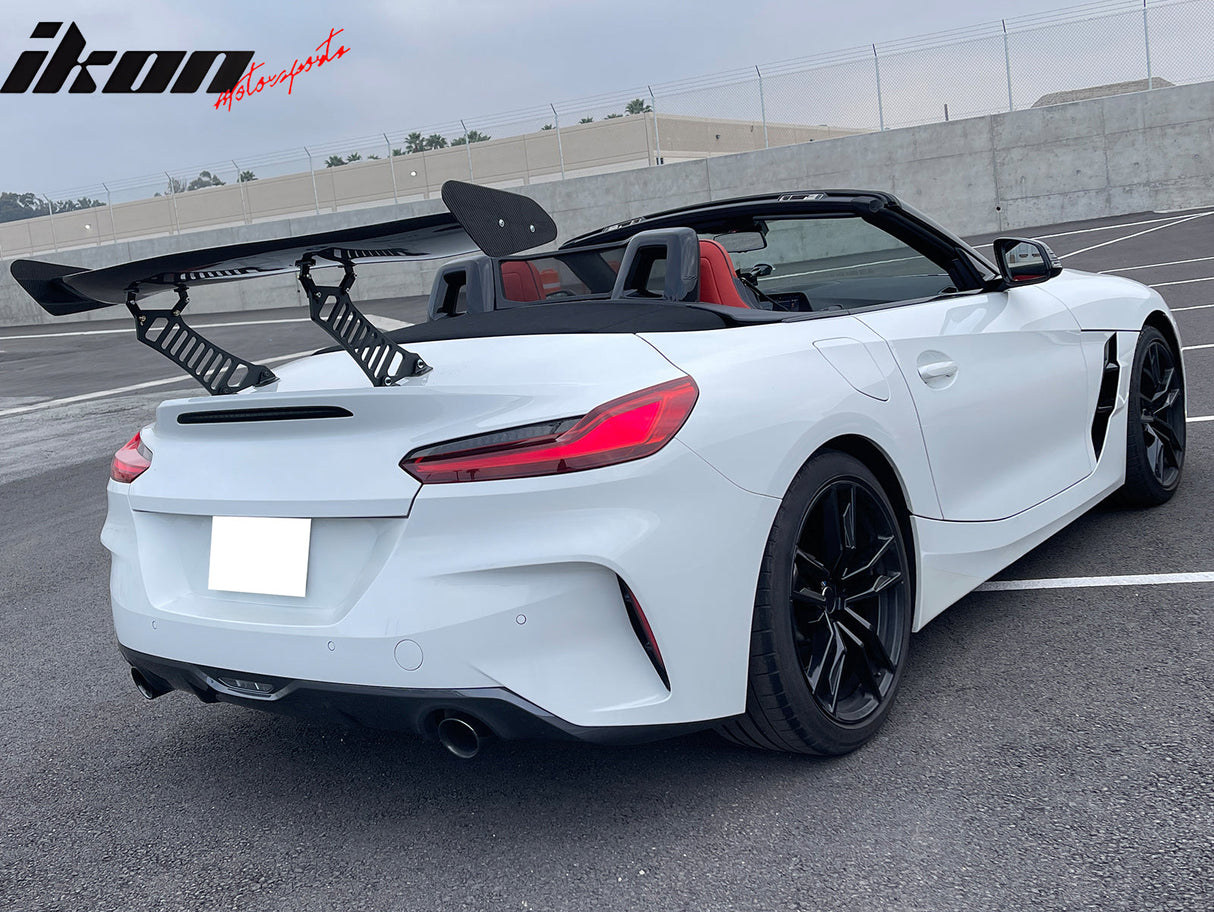 56"Inch GT Style Trunk Spoiler V1 Side Plates V3 Legs 3D Carbon Fiber