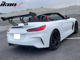 56"Inch GT Style Trunk Spoiler V1 Side Plates V3 Legs 3D Carbon Fiber
