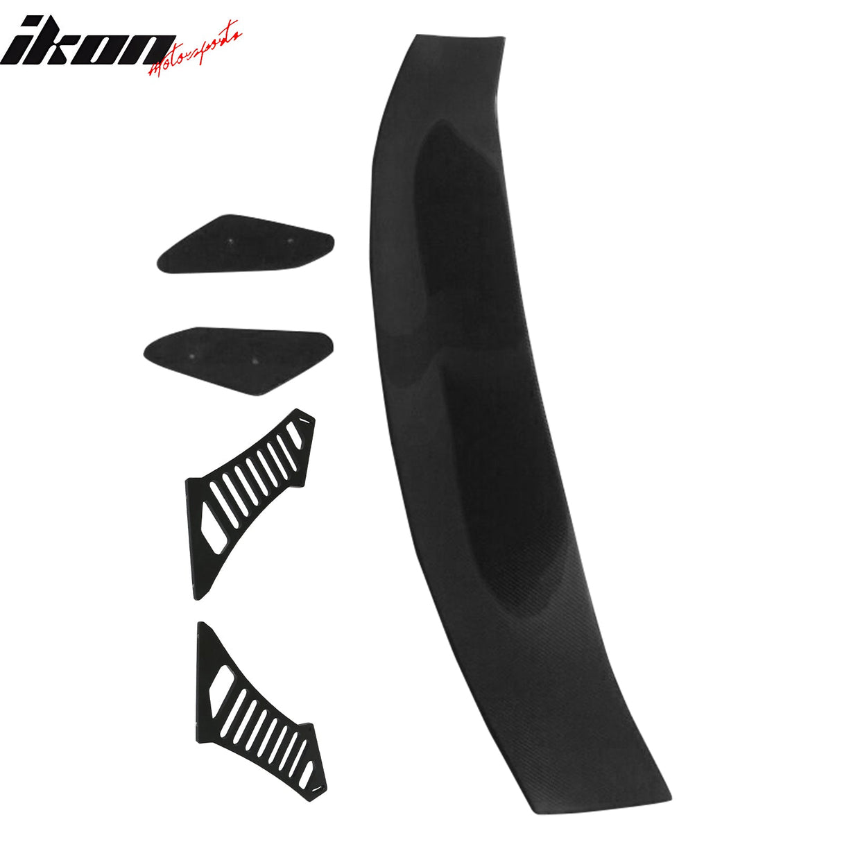 56"Inch GT Style Trunk Spoiler V1 Side Plates V3 Legs 3D Carbon Fiber