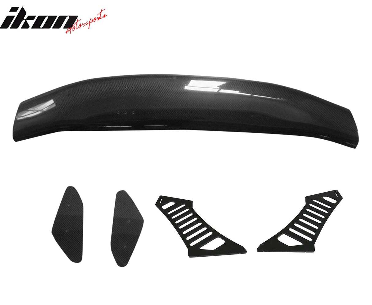 56"Inch GT Style Trunk Spoiler V1 Side Plates V3 Legs 3D Carbon Fiber