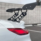 56"Inch GT Style Trunk Spoiler V1 Side Plates V5 Legs 3D Carbon Fiber