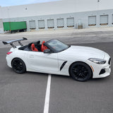 56"Inch GT Style Trunk Spoiler V1 Side Plates V5 Legs 3D Carbon Fiber