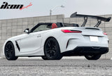 56"Inch GT Style Trunk Spoiler V1 Side Plates V5 Legs 3D Carbon Fiber