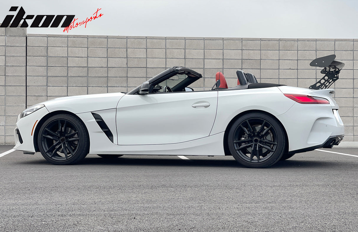 56"Inch GT Style Trunk Spoiler V1 Side Plates V5 Legs 3D Carbon Fiber