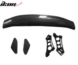 56"Inch GT Style Trunk Spoiler V1 Side Plates V5 Legs 3D Carbon Fiber