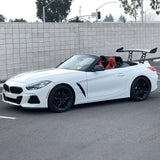 56"Inch GT Style Trunk Spoiler V1 Side Plates V6 Legs 3D Carbon Fiber