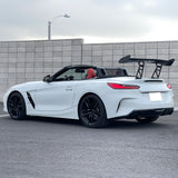 56"Inch GT Style Trunk Spoiler V1 Side Plates V6 Legs 3D Carbon Fiber