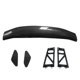 56"Inch GT Style Trunk Spoiler V1 Side Plates V6 Legs 3D Carbon Fiber
