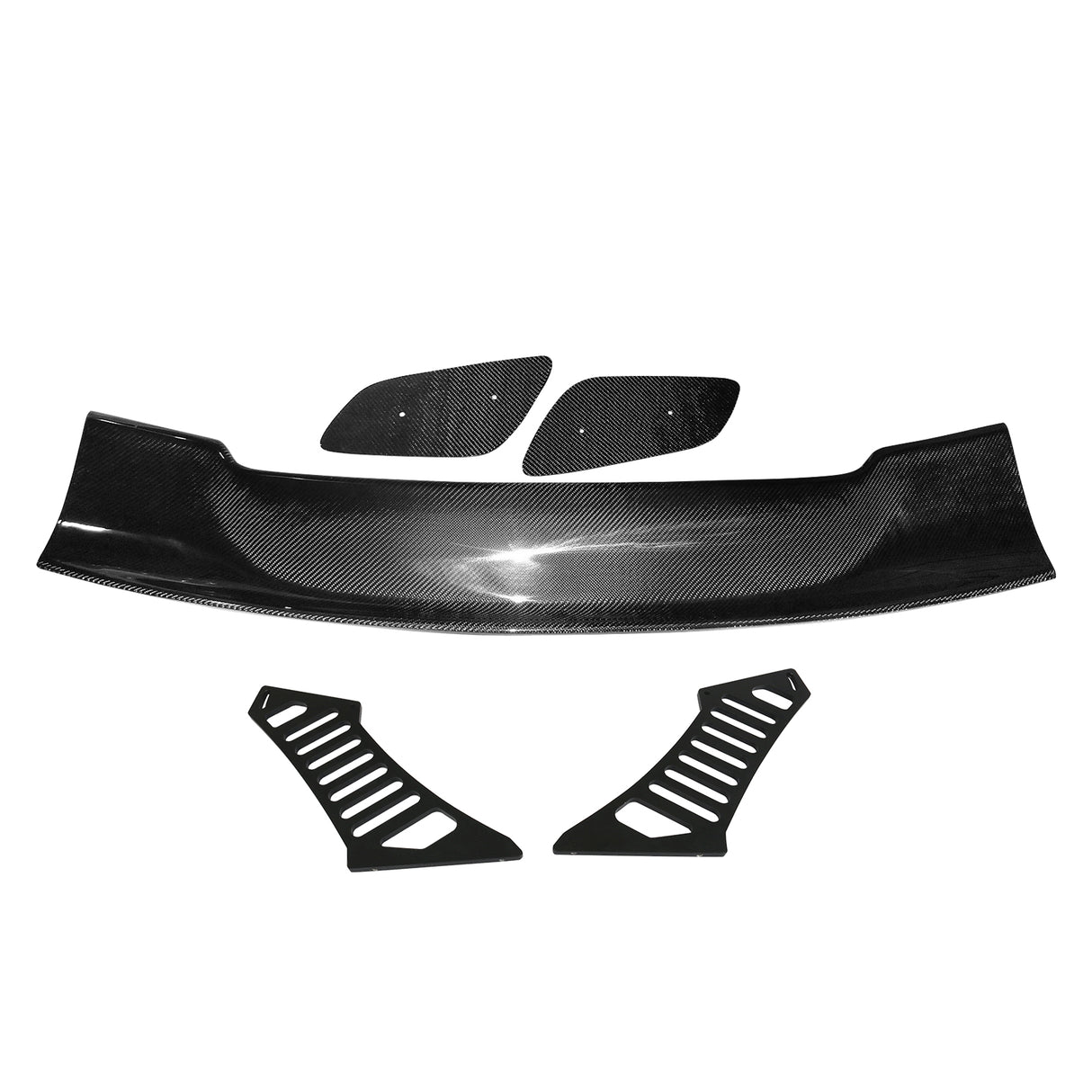 57'' 12" Height Drag Trunk Spoiler V2 Side Plates V3 Legs Carbon Fiber