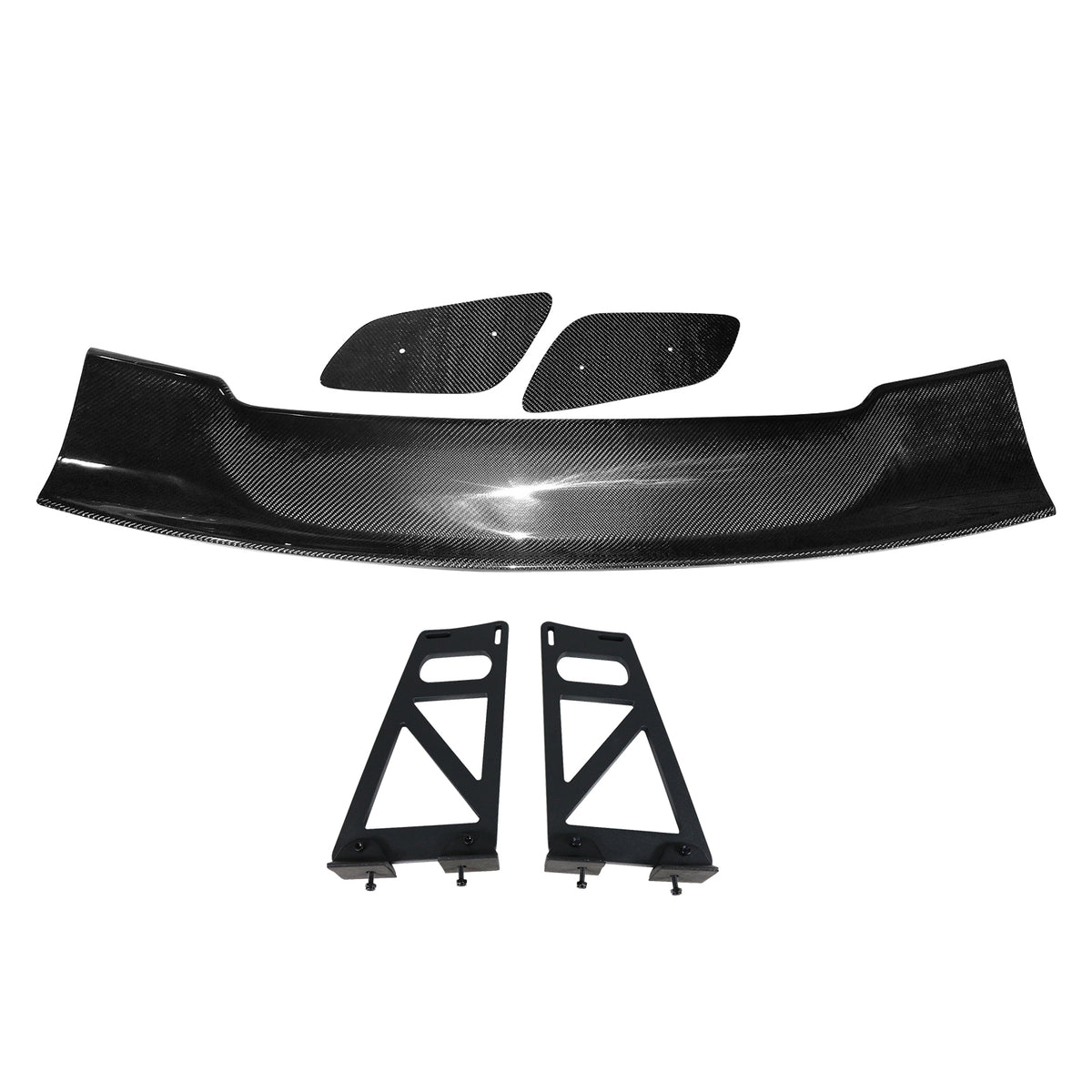 57'' 12" Height Drag Trunk Spoiler V2 Side Plates V6 Legs Carbon Fiber
